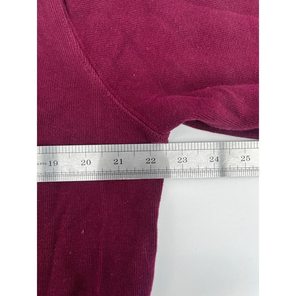 Polo Ralph Lauren Sweater Maroon Red Pony Zip Estate Rib Cotton Men's Size Large
